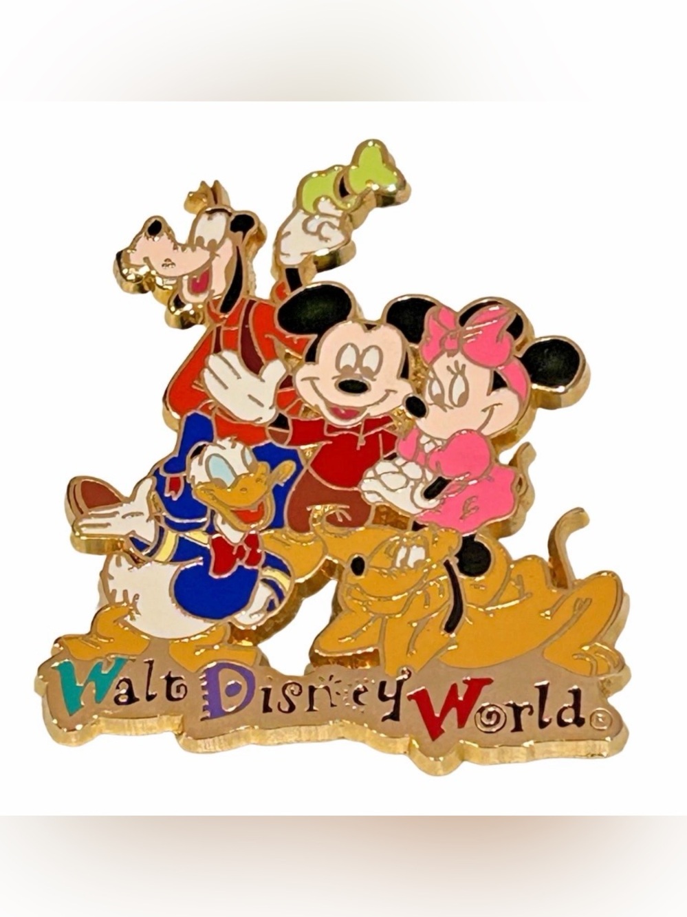 Walt Disney World Fab 5 Pin Mickey Mouse Minnie Mouse Donald Duck Goofy Pluto